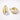 Mushy Hoop Earrings gold multi band hoop earrings sculptural statement design.