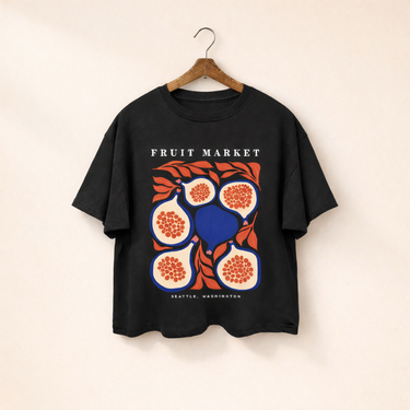Nacata Vintage Graphic Tee black oversized t-shirt with bold vintage graphic design