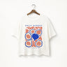 Nacata Vintage Graphic Tee white relaxed fit t-shirt with retro fruit market print front view
