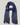 Matte Stardust Shimmer Scarf in Midnight navy with fringe on a neutral background