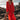 Schiro Cover Up red flowy beach cover-up with relaxed silhouette, long sleeves, and deep V neckline worn on rocky beach