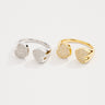 Sidney Heart Pavé Ring gold and silver in display