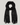 Matte Stardust Shimmer Scarf in Jet black with fringe on a neutral background