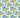 Torino Scarf square scarf with blue floral tile-inspired pattern and yellow lemon print on white background with detailed border.