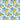 Torino Scarf square scarf with blue floral tile-inspired pattern and yellow lemon print on white background with detailed border.