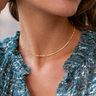 Whizat Necklace delicate gold chain worn on collarbone minimal everyday jewelry look