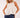 Model wearing Yui Sleeveless Ruffle Detail Top in white cotton with front ruffle detail, styled with denim shorts.