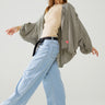 Zaria Jeans light-wash wide-leg denim styled casually on model