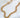 Annilah necklace by Matte, gold filled cuban chain with modern clasp on white background