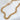 Annilah necklace by Matte, gold filled cuban chain with modern clasp on white background
