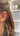 Model wearing Basia gold filled stud cuff chain earrings with cubic detail