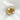 Cadyl gold filled teardrop stud earrings with smooth polished finish on white background