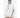 Capri white oversized tunic dress with silver floral embellishments worn by a model on a white background