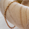 Gold Clarret Bracelet with textured rope chain links by Matte