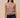 Clotet Top sleeveless neutral crochet-style top worn with black ruffle shorts, showing open-knit texture, straight fit, and fringe hem.