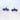 Elle gold plated stud earrings with blue crystal crown design by Matte