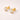 Embro Stud Earrings clear zirconia pear cut gold stud earrings.