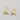 Fleir Stud Earrings gold geometric crossed stud earrings with polished shine.