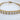 Ginevra gold tennis bracelet with round cut cubic zirconia stones by Matte