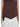 Gladstone Blouse close-up of rich chocolate fabric and asymmetrical hem detail.