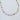 Indira Necklace gold filled chain with multicolor square stones on white background