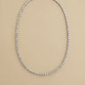 Joric Necklace classic tennis necklace with simulated diamond stones displayed on neutral background.