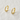 Josephine Huggie Earrings – small gold huggie hoop earrings with a slim polished finish, accented by a row of delicate white pearls, photographed on a soft neutral background.