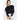 Keira Sequin Blouse by Matte – black satin blouse with sequin embroidered yoke, front view