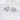 Kuga silver tone heart stud earrings with clear crystal center by Matte