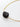 Luna Negra Pavé Necklace by Matte, gold chain with black pavé gemstone bead