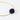 Luna Negra Pavé Necklace by Matte, gold chain with blue pavé gemstone bead