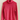 Pink turtleneck sweater on a wooden hanger against a beige wall