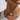 Meri Necklace brown beaded choker necklace worn on model, showing close neckline fit and subtle gold accents.