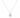 Mila Necklace silver chain necklace with sparkling teardrop crystal pendant on white background.