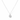 Mila Necklace silver chain necklace with sparkling teardrop crystal pendant on white background.