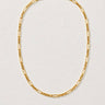 Mirat Necklace featuring a 16-inch gold-filled paperclip chain with 4mm elongated links, styled on a white background showcasing its minimalist design and polished finish.
