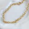 Mont gold plated oval link chain necklace by Matte, minimalist and timeless design on white background