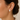 Morath Stud Earrings worn on ear showing elegant freshwater pearl teardrop stud design.