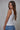 Back view of the white Nala reversible tank.