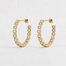 Noidy Hoop Earrings crystal-accented gold hoop earrings with sparkling stones and modern geometric silhouette.