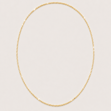 Nolia Necklace gold chain necklace shown in full length with delicate minimalist design.