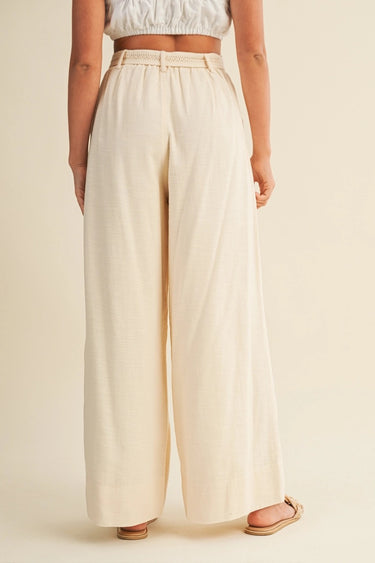 Nosara Pant – back view showing elastic tie waist and wide leg cut.
