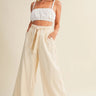 Nosara Pant – full body view styled with a cropped top for an airy summer look.