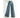 Octavia Jeans – wide leg high-rise jeans in blue denim, front view on model.