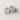 Silver pavé huggie earrings with radiant finish on white linen backdrop, Plex Huggie Earrings.
