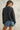 Back view of Rope USA Knit Sweater in navy with dropped shoulders and relaxed fit.