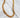 Rron Necklace by Matte, gold filled beaded chain necklace on marble background