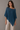 Rueth Poncho deep blue poncho top with airy drape and pointed asymmetrical hem, designed with a loose, flowing silhouette.