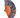 Colorful safari-inspired hand fan with hearts print and a wooden handle on a white background