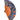 Colorful safari-inspired hand fan with hearts print and a wooden handle on a white background